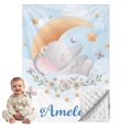 thumbnail image 1 of KAINSY Custom Blankets for Boys Personalized Baby Bed Throw Blanket Swaddle Boy Gifts for Baby Shower Birthday, Customized Baby Double Layer Blanket for Kids Toddler New Mom(30"x40" for Baby), 1 of 7