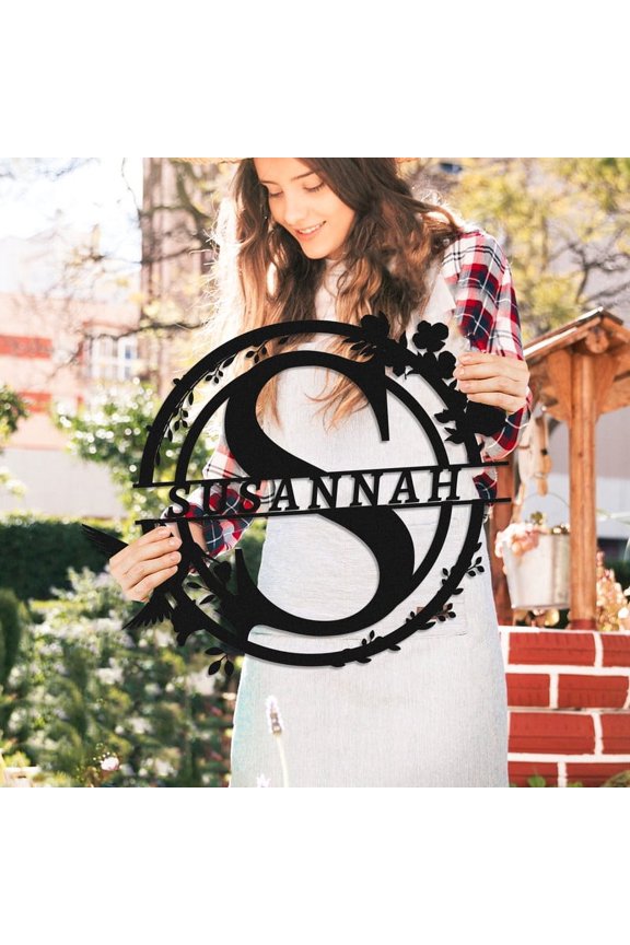 Custom Metal Sign, Personalized Last Name Sign, Split Letter Monogram Wall Art Decor, Durable Steel Family Name Decor, Personalized Wedding Gifts, House Warming Gifts, Home Decor(10inches)