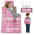 thumbnail image 1 of KAINSY Custom Name Toddler Nap Mat, Personalized Kids Sleeping Mat for Daycare, Nap Mats for Preschool with Pillow and Blanket, Rolled Sleeping Bag for Boys, Girls, Sleepover, Kindergarten, 1 of 8