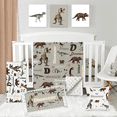 thumbnail image 1 of KAINSY Personalized Baby Crib Bedding Set - 5 Piece Custom Gift Crib Dinosaur Bed Set with Name for Baby Boys, Crib Sheet,Changing Pad Cover, Pillow, Wall Art, Nursery Decor for Toddler, 1 of 7