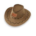 thumbnail image 1 of KAINSY Personalized Cowboy Hats for Kids Custom Western Cowboy Cowgirl Patry Hats Dark Camel Western Cowboy Hats Leather Name(Child), 1 of 9