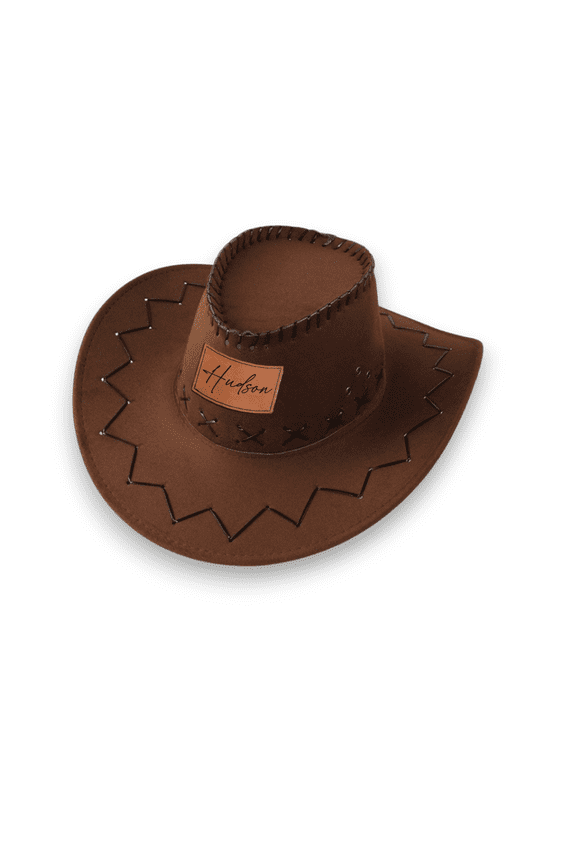 Personalized Cowboy Hats for Kids Custom Western Cowboy Cowgirl Patry Hats Western Cowboy Hats Leather Name(Child)