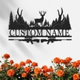thumbnail image 1 of KAINSY Personalized Deer Metal Cabin Sign, Metal Signs Customized, Outdoor Hunting Sign, Forest Deer Wall Decor, Deer Hunting Gift, Last Name Signs for Home, Cabin Decor, Housewarming Gifts(10inches), 1 of 8