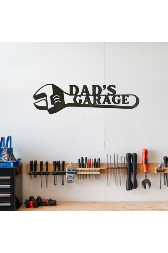 Personalized Metal Workshop Sign | Custom Garage Wall Art | Rustic Mancave Décor | Durable Name Plaque Gift for Woodworkers & Handymen(10inches)