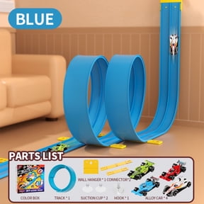 Kaipara Flexible Race Track Toy - 360 Degree Rotating Flex Track with 4 Cars - 12.8Ft