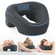 KAIPARA Face Down Pillows for Massage Table, Memory Foam Pillow Support for Stomach Sleepers, Eye Post-Surgery Recovery and Spa Treatments (Dark Gray)