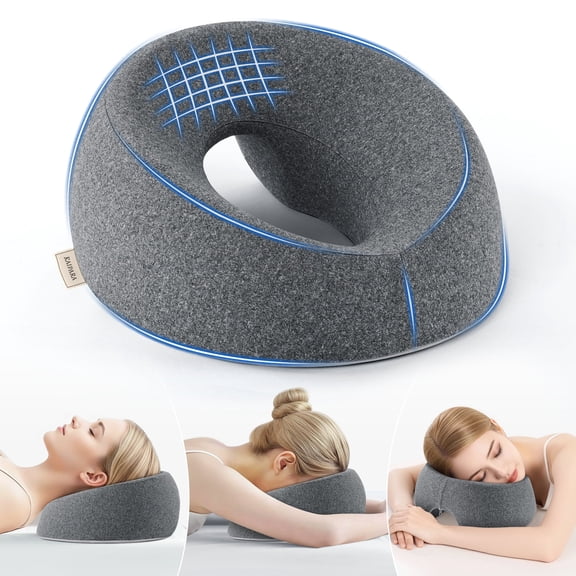 KAIPARA Face Down Pillow Massage Headrest for Bed, Memory Foam Pillow Face Cradle Support for Stomach Sleepers, Eye Post-Surgery Recovery and Spa Treatments