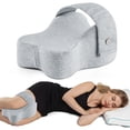 thumbnail image 1 of KAIPARA Knee Pillow for Side Sleepers, Memory Foam Knee Support Pillow, Comfortable Leg Pillow for Side Sleeping with Adjustable Strap, Relief for Sciatica, Back, Hips, Knees, Joints, Gray, 1 of 9