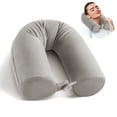thumbnail image 1 of KAIPARA Twist Memory Foam Travel Pillow for Airplanes - Free-Form Travel Neck Pillow for Sleeping, Airplane Pillow for Chin, Leg and Lumbar Support, Soft and Adjustable Bendable Roll Pillow on Trips, 1 of 9