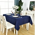thumbnail image 1 of KAIPHO Navy Blue Rectangle Tablecloth Waterproof Stain Resistant Wrinkle Free Table Cloth 210GSM Polyester Wipeable Table Cover for Party, Banquet - Rectangular/Square, 54 x 54 inch, 1 of 9