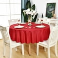 thumbnail image 1 of KAIPHO Red Round Tablecloth Waterproof Stain Resistant Wrinkle Free Table Cloth 210GSM Polyester Washable Wipeable Table Cover for Party, Banquet, Wedding, Indoor and Outdoor (48 inch, Circle), 1 of 9