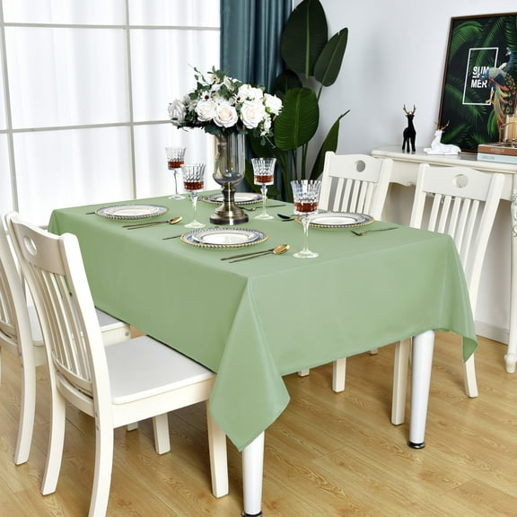KAIPHO Sage Green 52 x 70 inch Rectangle Tablecloth Waterproof Stain Resistant Wrinkle Free Wipeable Rectangular Table Cloth for Party, Banquet