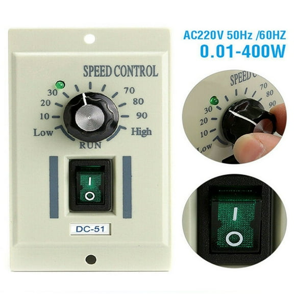 KAIRUITE AC 220V To DC 180V Knob Motor Speed Variable Control Controller For 0-400W Motor