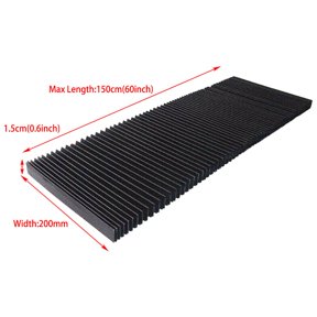 KAIRUITE Durable Milling Machine Flexible Protective Flat Accordion Bellows Cover-Tool