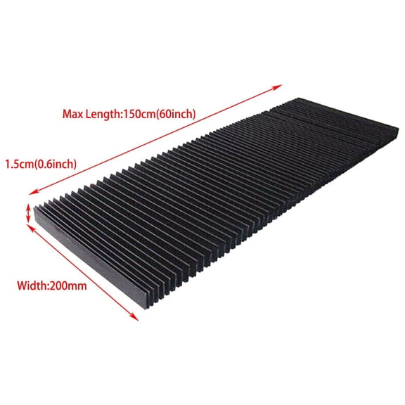 KAIRUITE Durable Milling Machine Flexible Protective Flat Accordion Bellows Cover-Tool