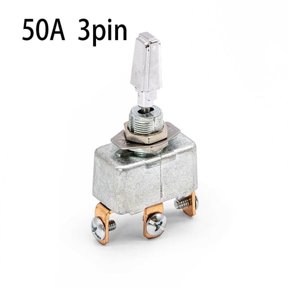 KAIRUITE Heavy Duty Toggle Switch 3 Pin Chrome 50A Universal Electrical 12V