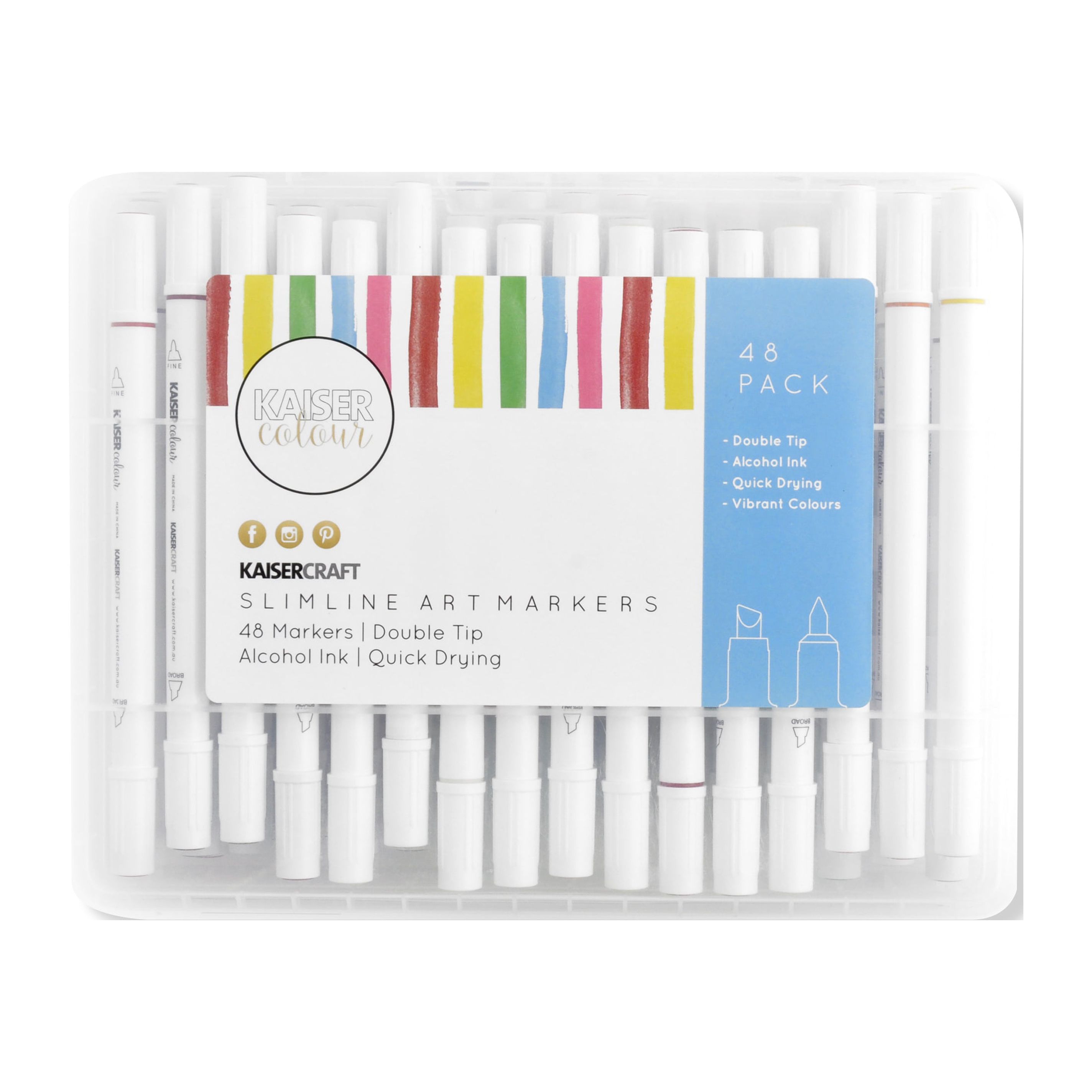 Kaisercolour Slimline Art Markers 48/Pkg