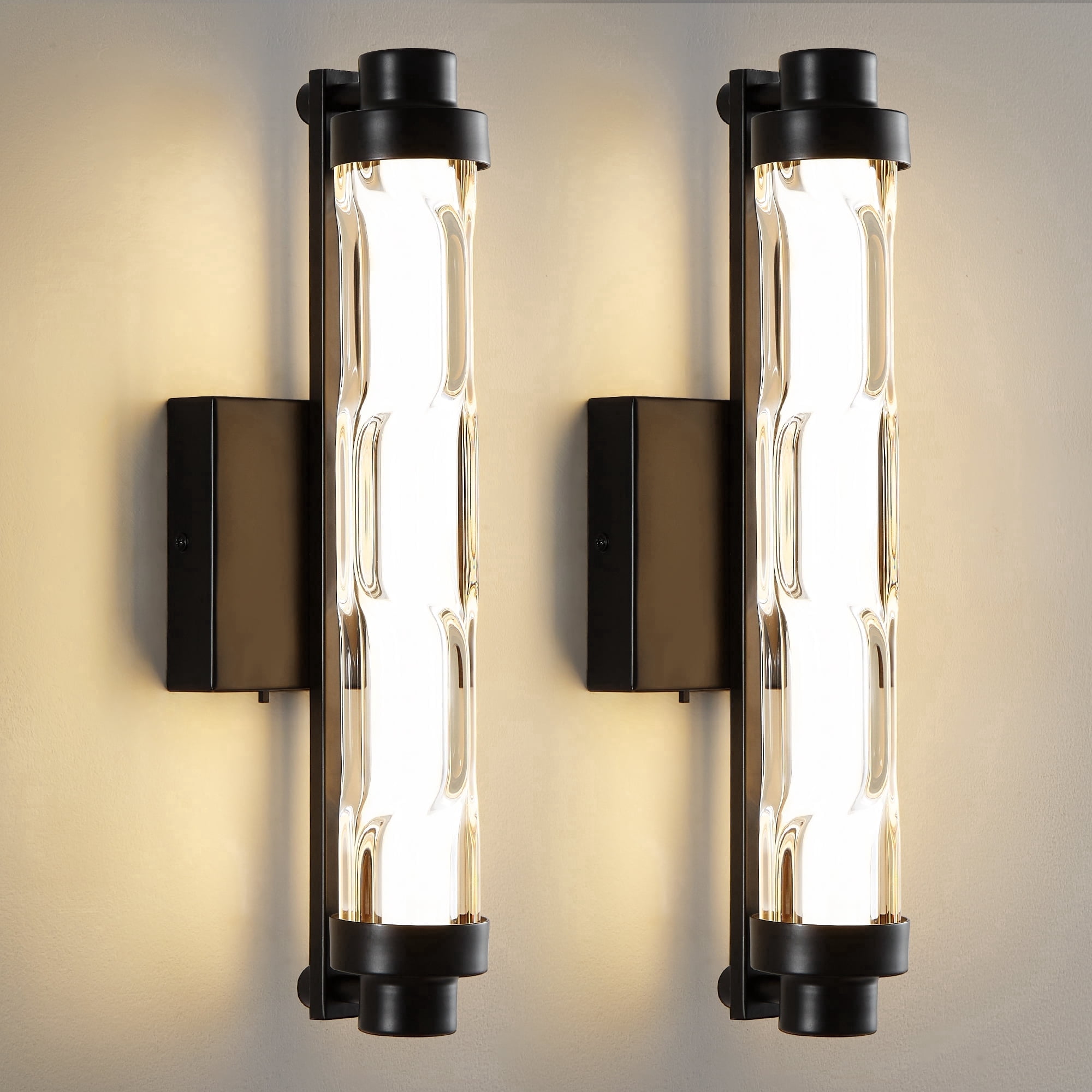 KAISITE 5CCT Modern Dimmable Indoor Wall Sconces Set of 2, Suitable for Vanity, Hallway, Bedside