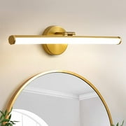 KAISITE Gold Adjustable LED Vanity Light with Polygonal Acrylic Shade