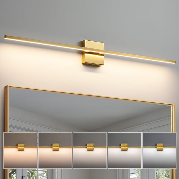 KAISITE 39 inch Modern Bathroom Vanity Light Dimmable Bathroom Light Fixtures with 3500K Warm Light Bedroom