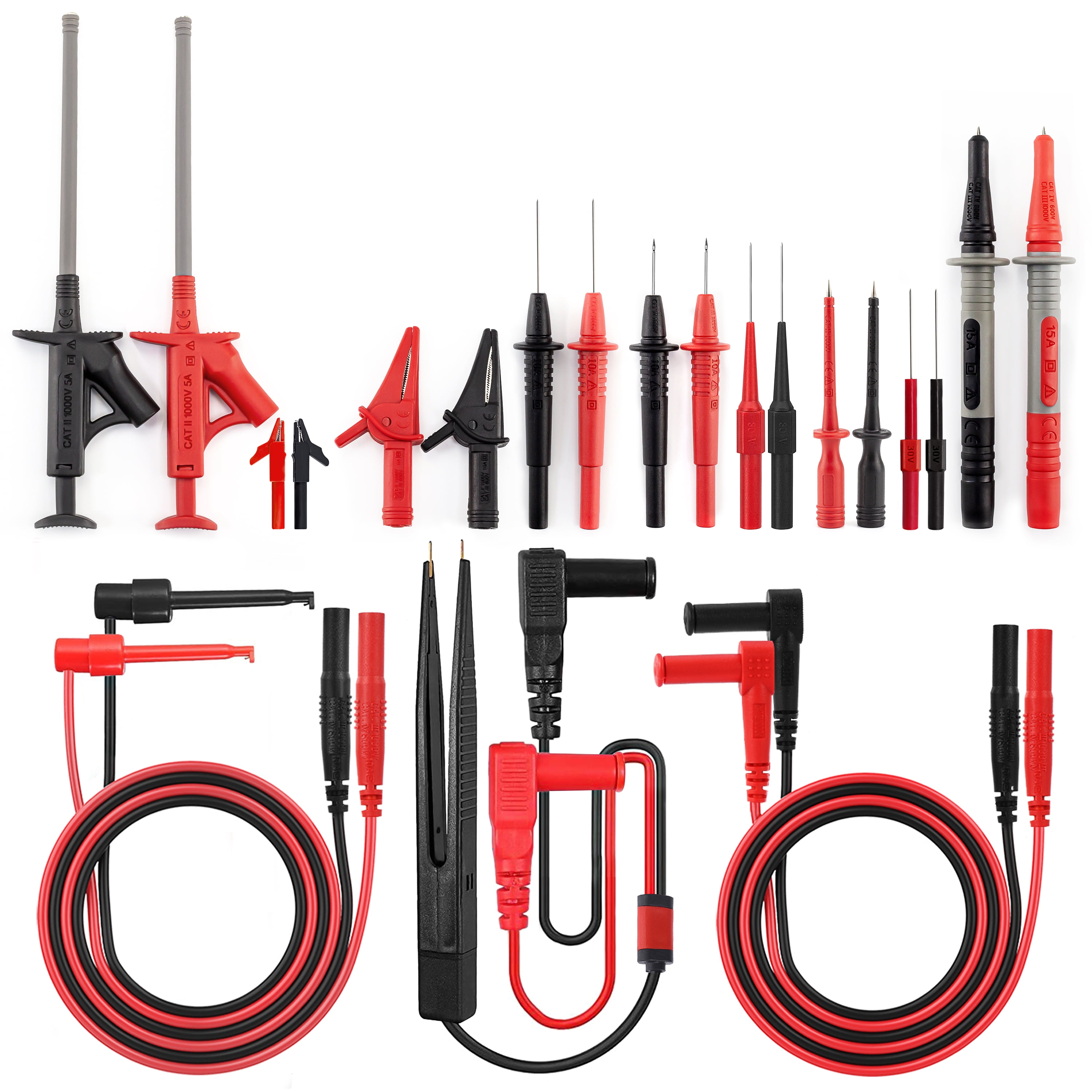 KAIWEETS 23PCS Multimeter Test Leads Kit with Replaceable Precision ...