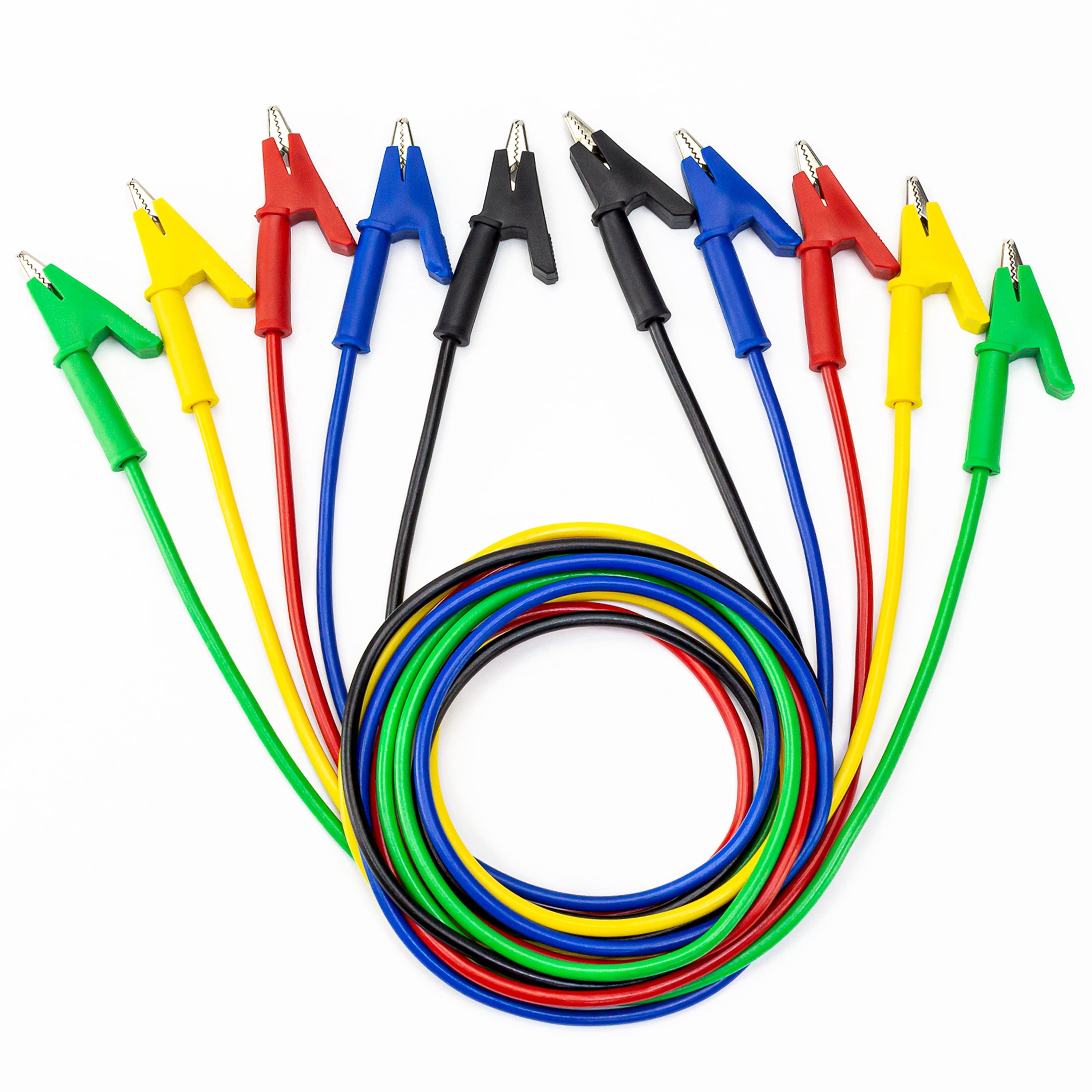 KAIWEETS 5PCS Alligator Clips Electrical Test Leads Set, 15A Jumper ...