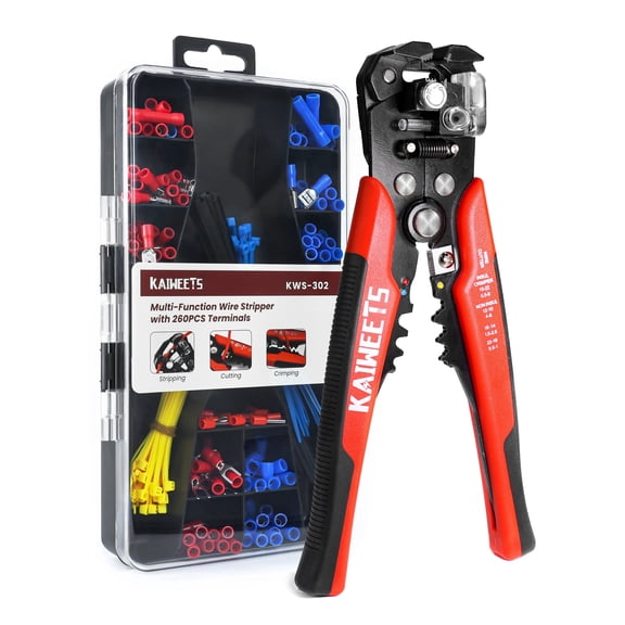 KAIWEETS Automatic Wire Stripper with 260PCS Crimp Connectors and Terminals
