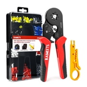 KAIWEETS Ferrule Crimping Tool Kit, AWG 23-7 Self-adjustable Wire Ferrule Crimper Plier Set with 1200pcs Wire Terminals Crimping Connectors Wire Ends Ferrules