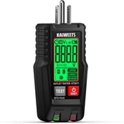 KAIWEETS GFCI Outlet Tester with LCD Display, 3-Prong Receptacle Wiring Detector, Voltage Socket Checker, Auto Hold, Electrical Diagnostic Tool for 120V AC Home Outlets