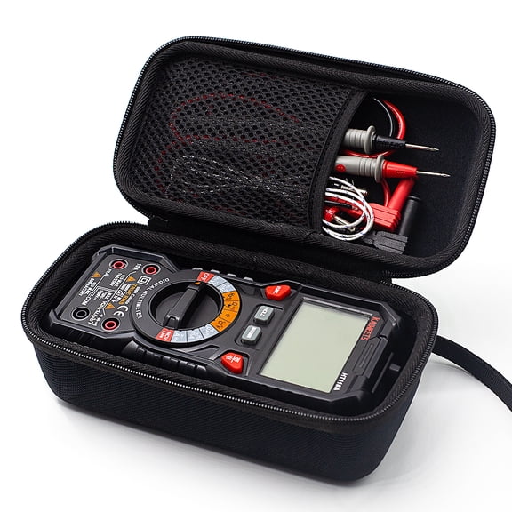 KAIWEETS HT118A/HT118E Multimeter Case, Protective Hard Storage Bag, Replacement with Mesh Pocket for Digital Multi Meter TRMS 6000/20000 Counts Volt Meter Auto Ranging (Case Only, No Multimeter)