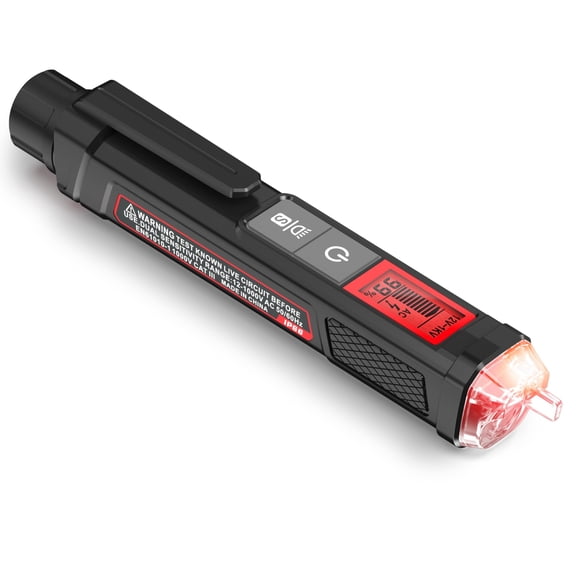 KAIWEETS Voltage Tester/Non-Contact Voltage Tester with Signal Percentage, Dual Range AC 12V/70V-1000V, Live/Null Wire Tester, Electrical Tester with LCD Display, Wire Breakpoint Finder (Black)