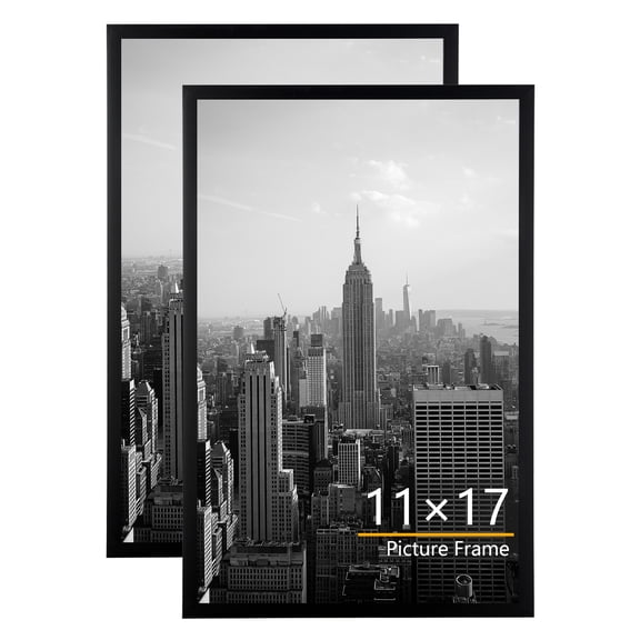 KAIWIN 11x17 Picture Frames Set of 2, Gallery Wall Poster Frames, Black