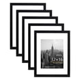 thumbnail image 1 of KAIWIN 12x16 Picture Frames Set of 5, Display Certificate Pictures 8.5x11 with Mat, Poster frames for Wall, Black, 1 of 6