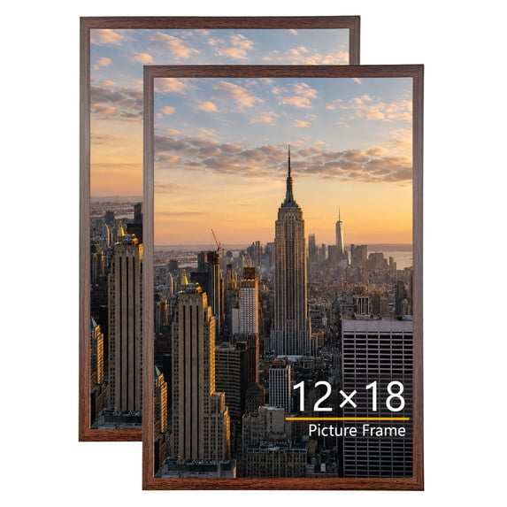 KAIWIN 12x18 Picture Frames Set of 2, Gallery Wall Poster Frames, Brown