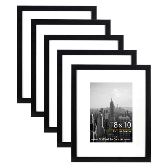 Display Pitures KAIWIN 8x10 Picture Frames Set of 5, Display Pictures 5x7 with Mat ...