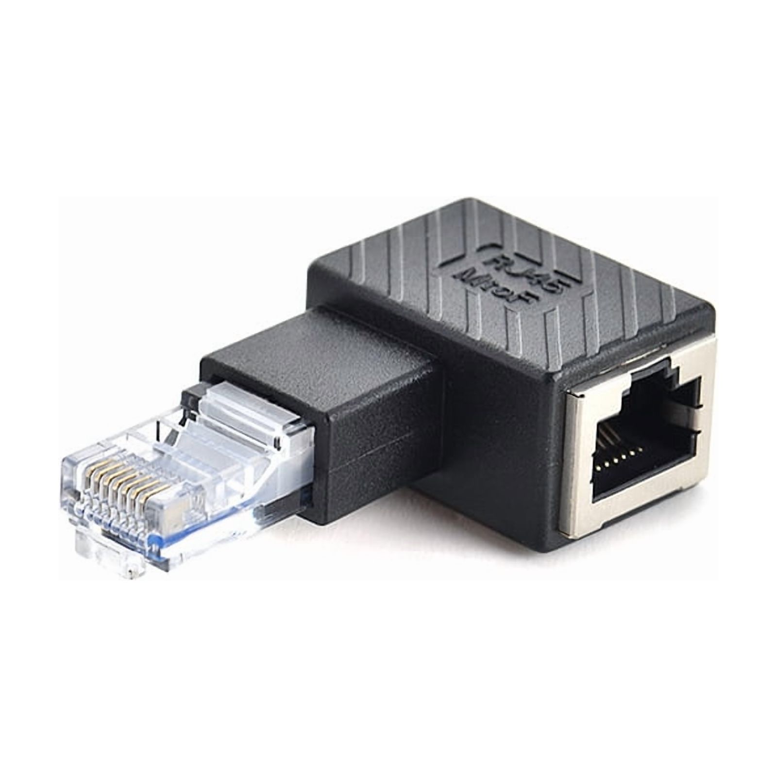 KAIXUDA USA 90-Degree Angled RJ45 Male to Female Ethernet Adapter ...