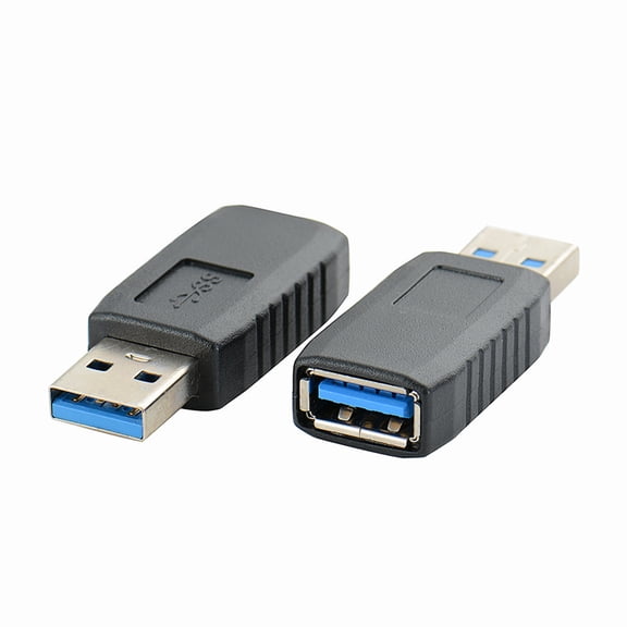 KAIXUDA USA High-Speed USB 3.0 Male to Female Adapter/Coupler, AM/AF Converter for Computer & Charger Extension, Black/Blue