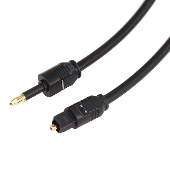KAIXUDA USA OD4.0 Digital Optical Audio Cable, Square to 3.5mm Round Adapter, for Soundbar, Speaker, Amplifier, 1 Meter
