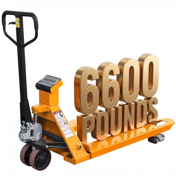 KAIXUN Pallet Jack Scale 6600 lbs Capacity 45" x 27" Fork with PU Wheels