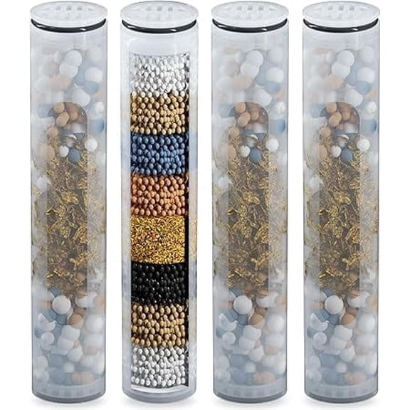 KAIYING 4 Pack Shower Filter Replacement Cartridges, KDF Hard Water Filtration for Handheld Shower Heads, 4.72 Inch