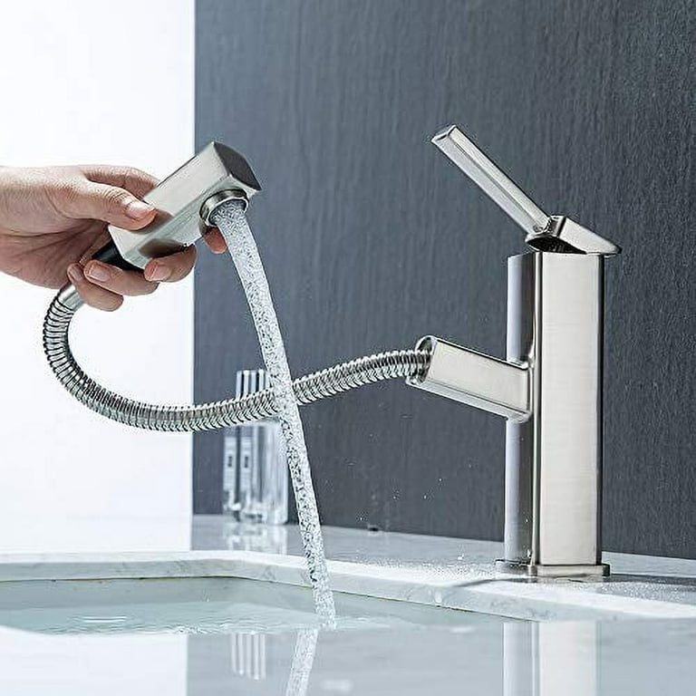 Kitchen Sink Faucet Pull Out Spray Rotating Spout Mixer Tap Kitchen Sink Faucet with Swivel Pull Down Sprayer and Double Spout Kitchen Sink Faucet Pull Out Spray Rotating Spout Mixer Tap Kitchen Sink Faucet with Swivel Pull Down Sprayer and Double Spout
