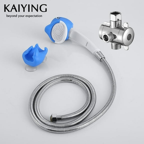 KAIYING Dollie Children's Bath Shower Head, Children's Handheld Shower Heads with Hose and Diverter, Bath Toys, Cartoon Shower Head Kids Bath Bathing Accessories