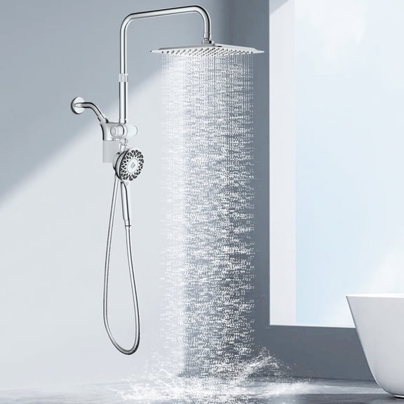 KAIYING Handheld Dual Shower Heads with Magnetic Filtration, Rainfall & Filter, 79-Inch Hose, Chrome