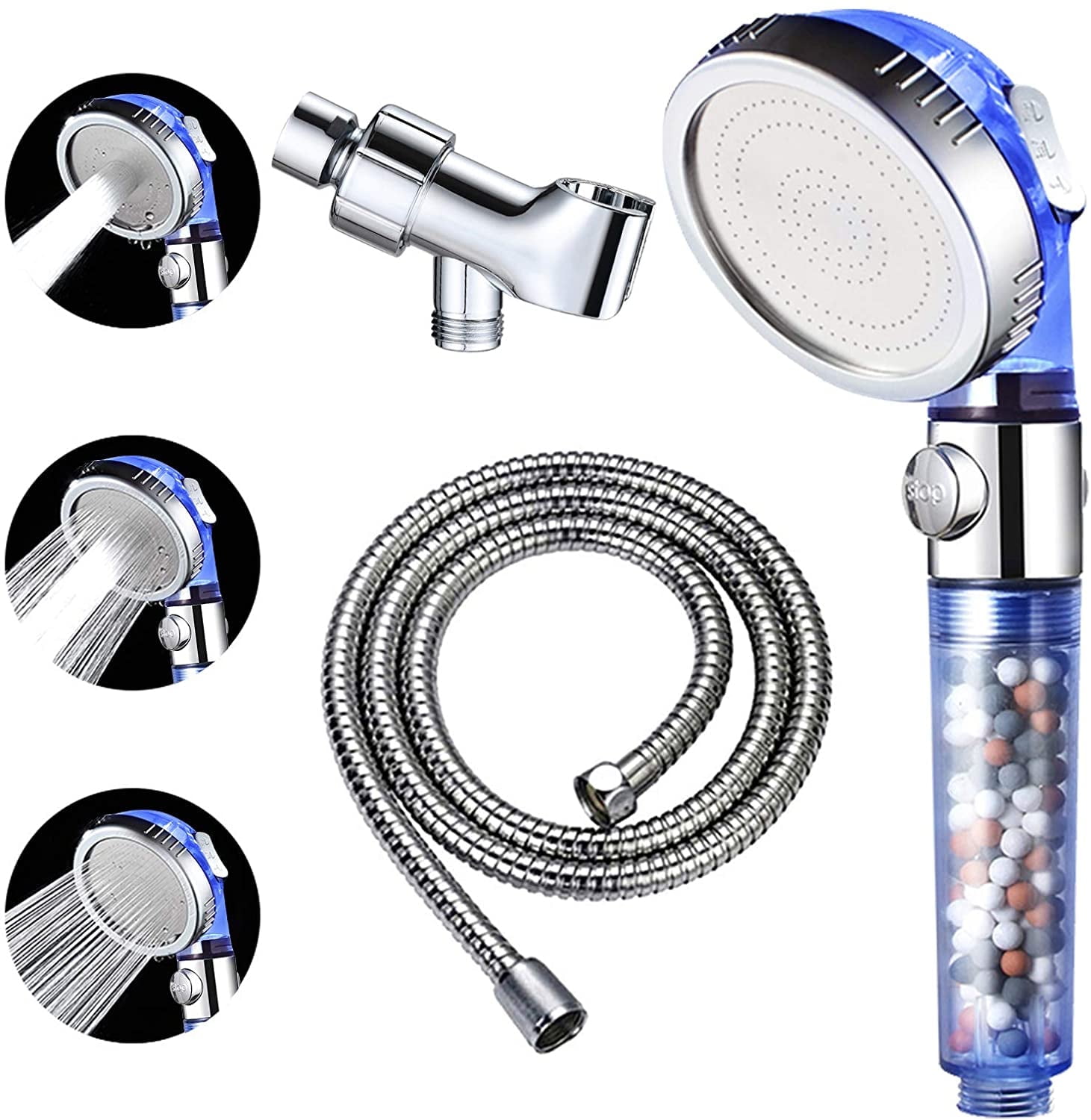 KAIYING Handheld Showerhead with Filter & 5Ft Hose - Water Saving & Easy to Install
