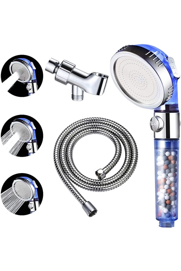 Handheld Showerhead with Filter & 5Ft Hose - Water Saving & Easy to Install