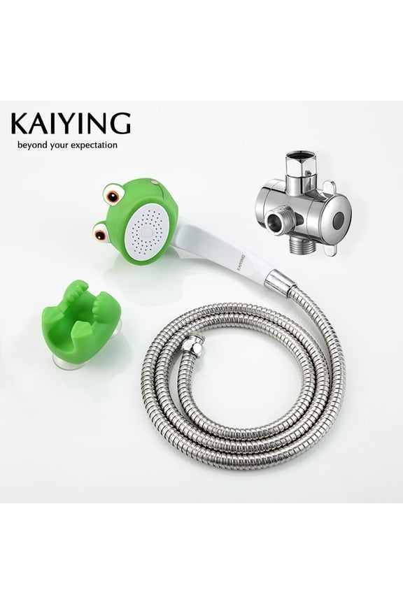 Froggie Children's Bath Shower Head, Children's Handheld Shower Heads with Hose and Diverter, Bath Toys, Cartoon Shower Head Kids Bath Bathing Accessories