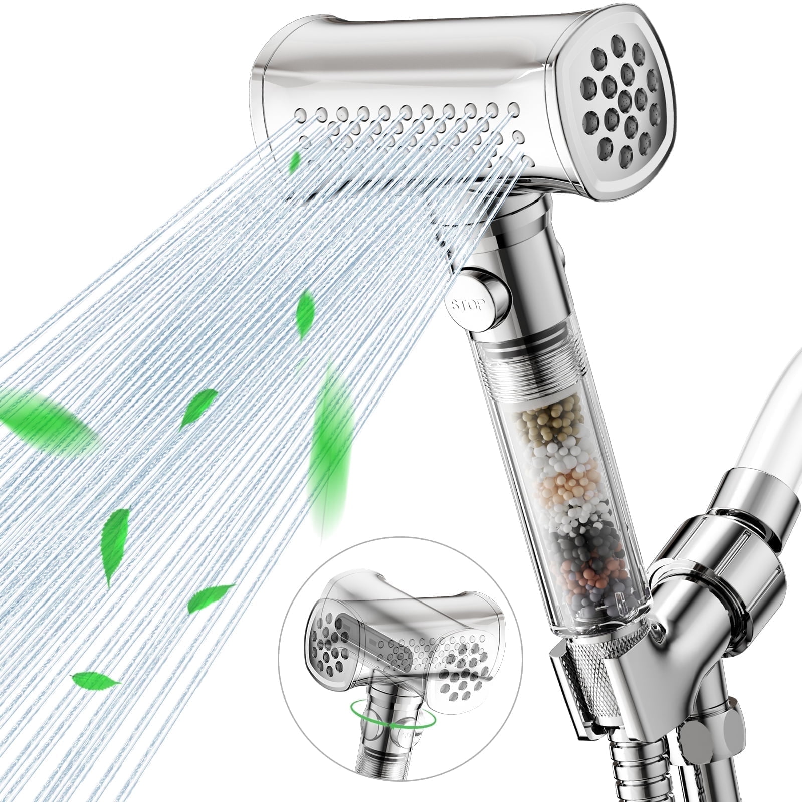 KAIYING High Pressure Filtered Handheld Shower Head with Hose and On ...