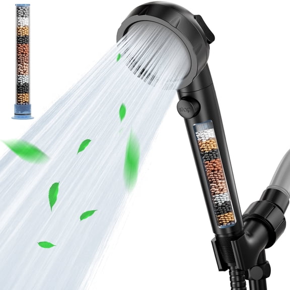KAIYING Handheld Showerhead with Filters, High-Pressure Mineral Spray for RV and Outdoor Use(Matte Black)