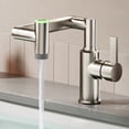 thumbnail image 1 of KAIYING Rotatable Bathroom Faucet with Digital Temperature Display, 1080 Degree Swivel Single Handle Sink Tap with 2 Spray Modes, Brushed Nickel, 1 of 7