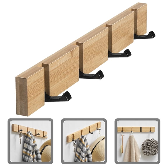 KAJNBN 1 Set Entryway Coat Racks Hanging Holder And Hide Design Nail Free Glue Installation 11.8X2.0X2.0In